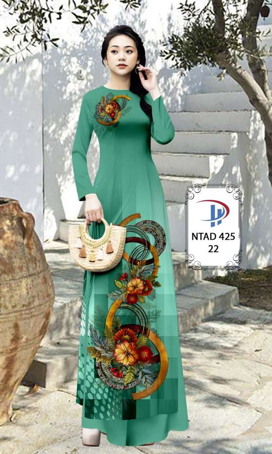 Vải Áo Dài Hoa In 3D AD NTAD425 52